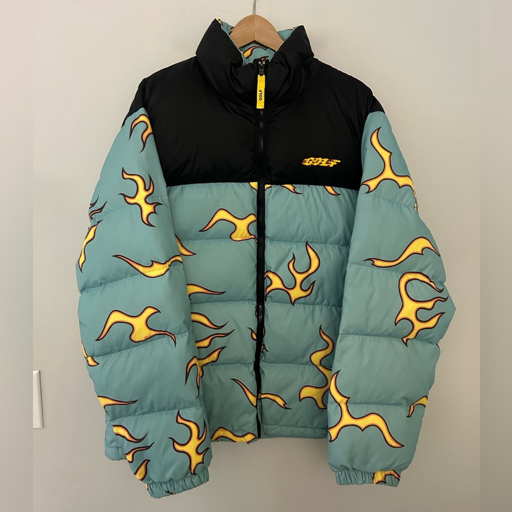 Golf Wang Flames Blue Puffer Jacket